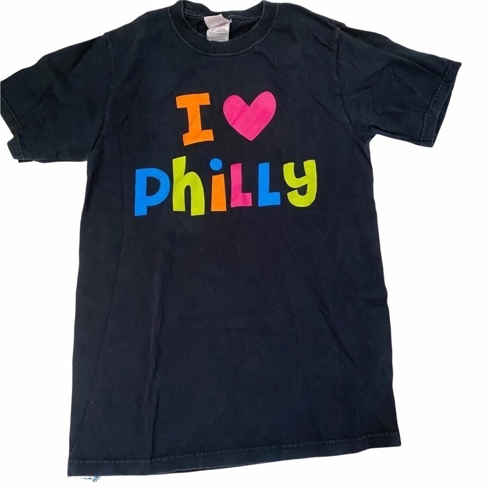 Fruit of the Loom I Love Philly Black T-shirt Sm
